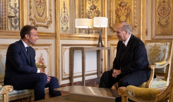 President Macron receives His Highness the Aga Khan at Élysée Palace   2018-09-18
